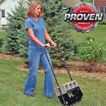 2026 Debut Everyday Co Heavy-Duty 16-Inch Lawn Push Spike Aerator With Comfortable Handle Modern