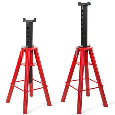 Limited Simple Goods USA 1 PAIR HEAVY DUTY JACK TRUCK SEMI STANDS HIGH LIFT 10 TON 32" TO 48" Enhanced