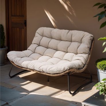 Select Fresh Find Crestlive Products Patio Loveseat, All-Weather Rattan with Cushions, Beige Value