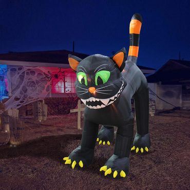 Brand New Fresh Find 11 Foot Tall Animated Halloween Inflatable Black Cat Budget