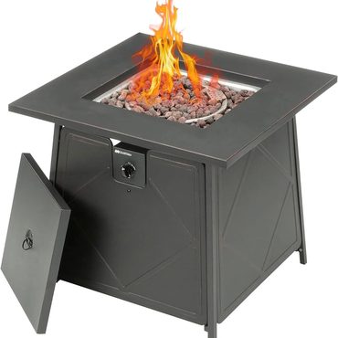 2026 Debut Everyday Co Four Seasons Patio Dual Heat 50,000 BTU Square Gas Fire Pit Improved