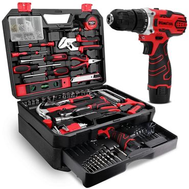 Limited Direct Source KingTool 276-Piece Tool Set Kit with 12V Cordless Power Drill Driver Everyday