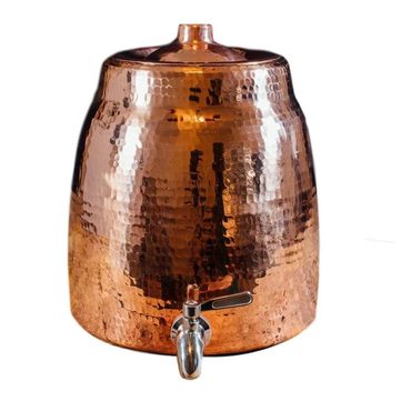 Limited Basic Line Niagara Water Dispenser 100% Pure Copper Heavy Gauge Hand Hammered 2+ Gallons Capacity Practical