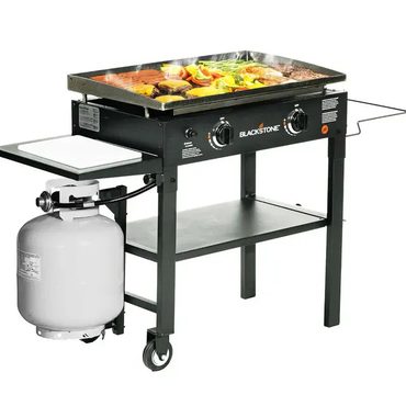 Essential Basic Line Blackstone 1853 Flat Top Gas Grill 2 Burner, 28" Outdoor Griddle, Black Enhanced