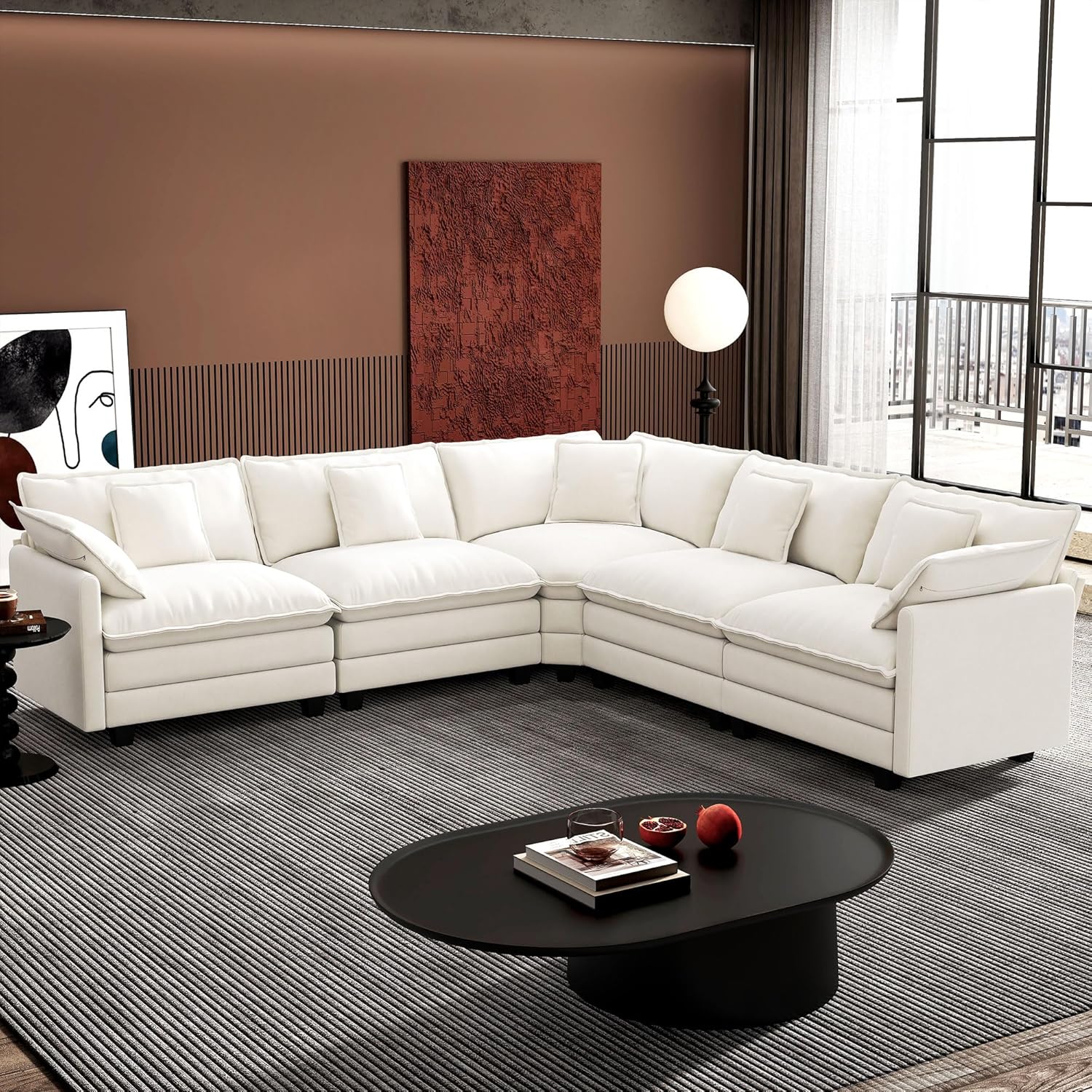 Premium Fresh Find Ihanherry 146" U-Shaped Modern Sofa Modular Sectional Cloud Couch Grey Practical