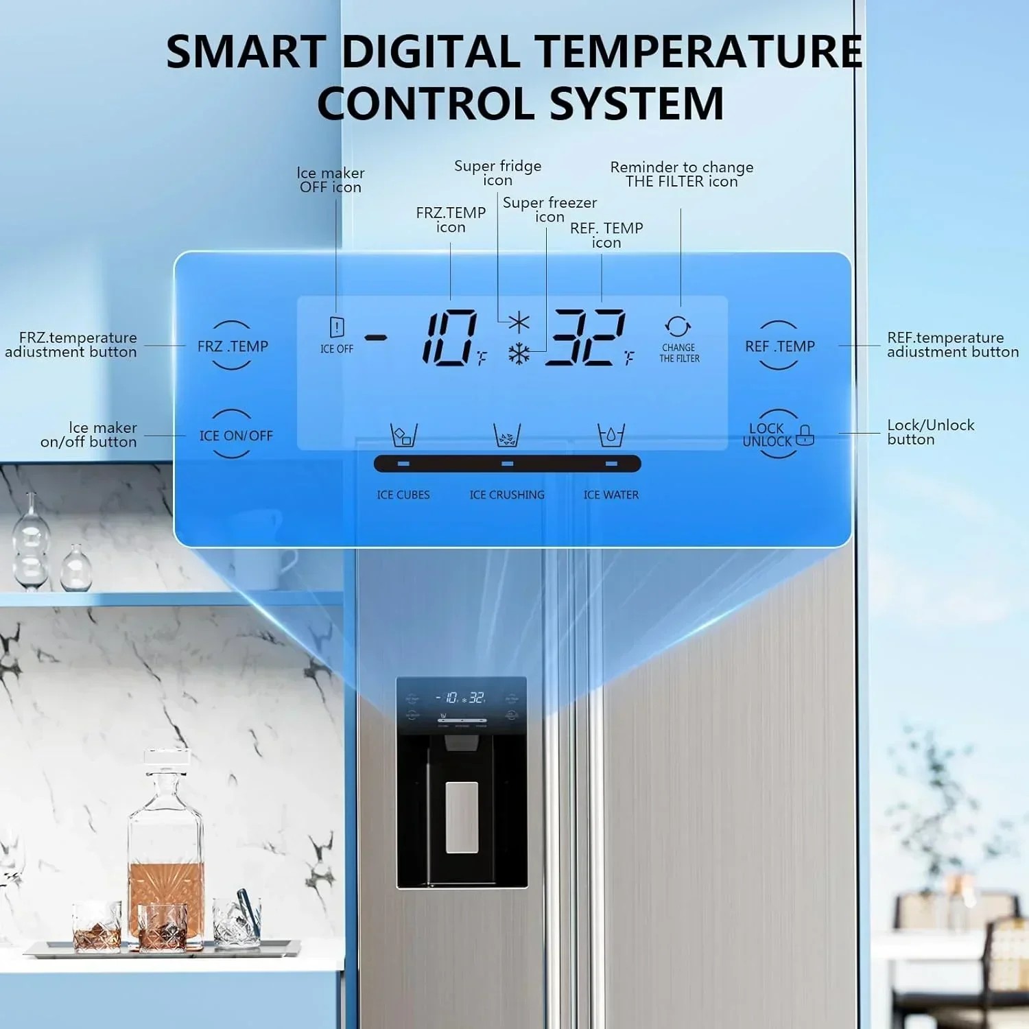 In Season Open Market 36" Side By Side 20.01 Cu. ft. Built-in Refrigerator with Freezer & Ice Maker Included Value