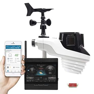 In Stock True Basics AcuRite Atlas Weather Station with Direct to Wi-Fi Display and Lightning Detection, Black Sound