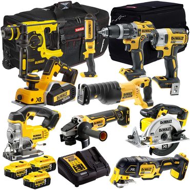 Brand New Everyday Co DeWalt DCK10BTSKIT1 18V 10 Piece Power Tool Kit with 3 x 5.0Ah Battery & Charger Value