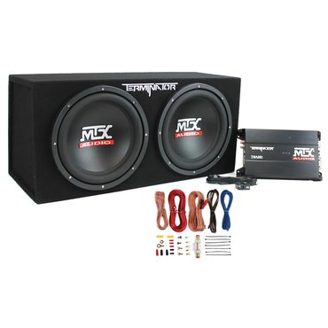 In Stock Direct Source 12′′ 1200W Dual Car Subwoofer Package with Amplifier & Installation Kit Budget