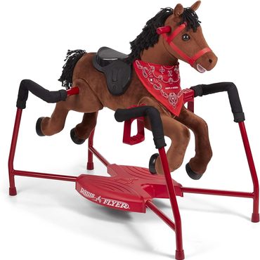 Limited Basic Line Brown plush interactive riding horse Improved