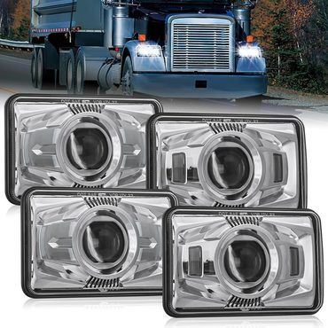 2026 Debut Prime Select 4x6 "Led Headlights 60W DOT Approved Hi/Lo Sealed Beam Rectangular headlights Replacement H4651 H4652 H4656 H4 Sound