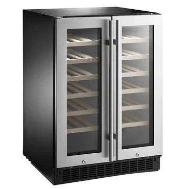 Limited Prime Select 42-Bottle or 128-Can Dual Zone Wine and Beverage Cooler with Glass Do Improved