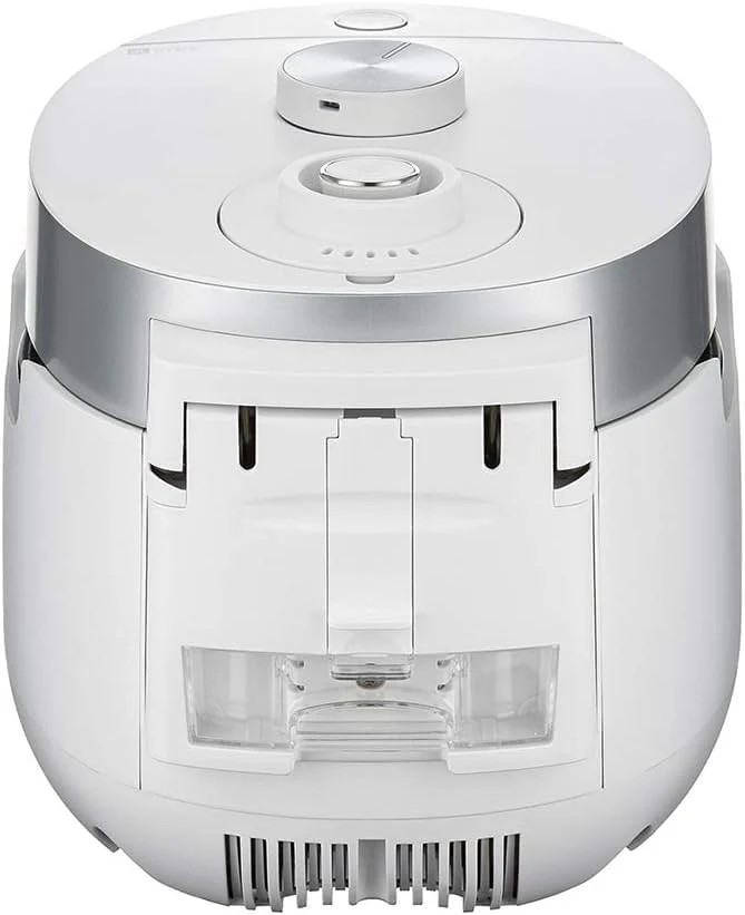 Limited Standard Goods Small Stainless Steel Rice Cooker 6 Cups, Induction Heating Dual Pressure, White Distinctive