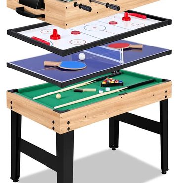 2026 Upgraded Pure Value 12-in-1 Game Table 48" Combo Ping Pong Foosball Air Hockey Pool Table Fine