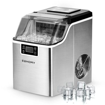 Premium Clear Choice EUHOMY 14'' Cube Ice Compact Ice Maker Selectable Ice Thickness with Water Bucket Original
