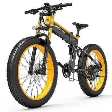 Annual True Basics Lankeleisi XT750 Plus 1000W 26" Fatbike Dual Crown Fork Foldable E-Mountain Bike 17.5Ah Sound