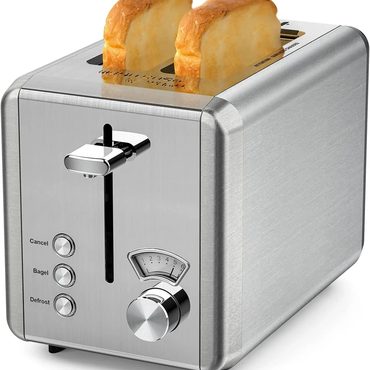 Limited True Basics whall Toaster 2 slice Stainless Steel Toasters with Bagel, Cancel, Defrost Function, for Various Bread Types Sensible