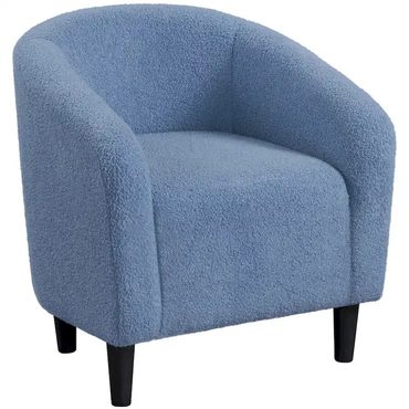 Brand New Simple Goods Yaheetech Club Chair Accent Barrel Chair Upholstered Arm Chair Modern