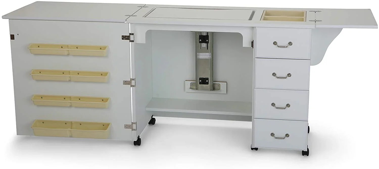 Revolutionary Open Market Norma Jean Sewing Cabinet for Sewing Cutting Quilting Crafting Black Enhanced