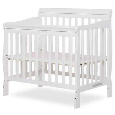Select Simple Goods 4 in 1 Aden Convertible Mini Crib White Enhanced