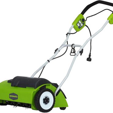 Brand New Prime Select Greenworks 10 Amp 14” Corded Electric Dethatcher (Stainless Steel Tines) Original