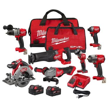 Limited Simple Goods 18V M18 FUEL Lithium-Ion Brushless Cordless 7-Tool Combo Kit 5.0 Ah Everyday