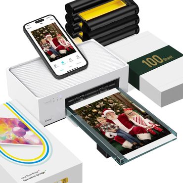 Durable Standard Goods Liene 4×6 Photo Printer Portable Wi-Fi 100 Sheets Compatible with iPhone Android Thermal-Dye Improved