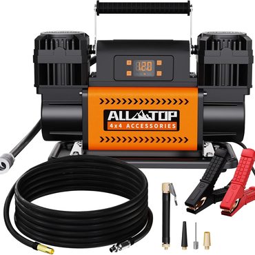 Limited Pure Value ALL-TOP 12V Air Compressor with LCD, 150PSI, Dual Cylinder Universal