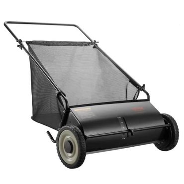 Essential Direct Source 2025 Heavy Duty Steel 26 Inch Collector Push Lawn Sweeper Improved