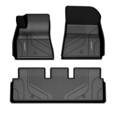 Advanced Simple Goods Lasfit Floor Liners for 2017-2021 Tesla Model 3 All-Weather TPE Car Floor Mats Set 1st 2nd Row Black Sound