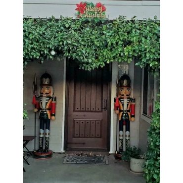 Limited Everyday Co 72 6 ft tall wooden nutcracker pair vintage good condition Everyday