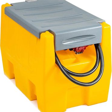 Popular Direct Source 58 Gallon Portable Gasoline Tank with 12V Electric Fuel Transfer Pump 40 GPM Yellow Sensible