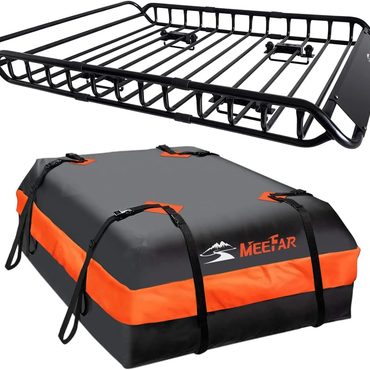 In Stock Open Market Roof Rack Universal Roof Basket 51" X 36" X 5" + Waterproof Bag Enhanced