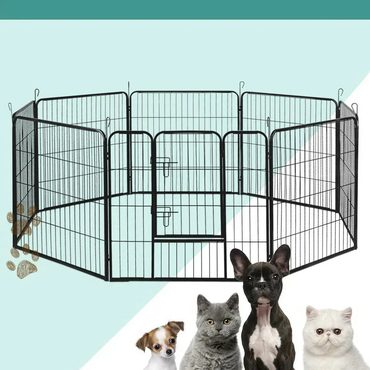 Essential Basic Line Foldable 8 Panel Dog Playpen w/ Access Door - i.Pet Improved
