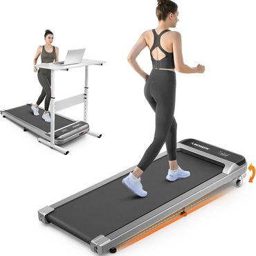 Popular Prime Select Walking Pad Under Desk Treadmill with Incline 2.5HP Portable Silver Black Improved
