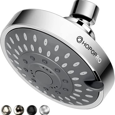 Classic Pure Value HOPOPRO NBC News Recommended 5 Modes High Pressure Shower Head 4.1 Inch Modern