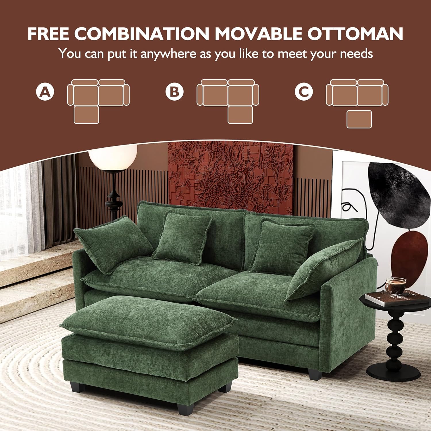 Premium Fresh Find Ihanherry 146" U-Shaped Modern Sofa Modular Sectional Cloud Couch Grey Practical