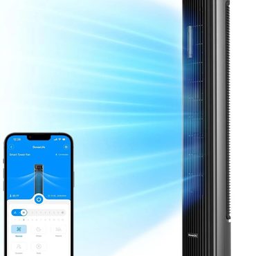 Limited Direct Source GoveeLife 42'' Tower Fan for Bedroom Smart Floor Fan Oscillating APP Voice Control Black Distinctive