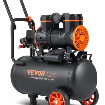 2026 Upgraded Open Market VEVOR 6.3 Gallon Air Compressor, 2 HP 3.35 CFM Oil Free Air Compressor Tank & Max Sound