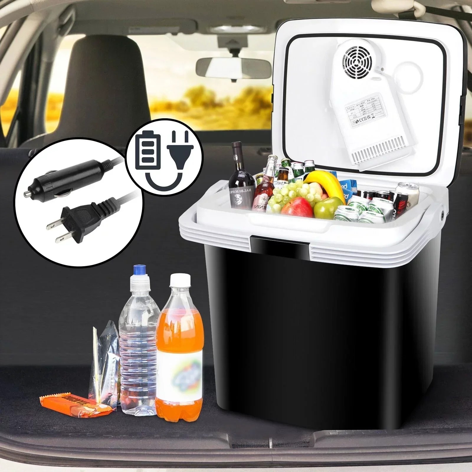 Essential Open Market Portable Iceless Thermoelectric Cooler Warmer Car Electric Refrigerator Mini Fridge Practical
