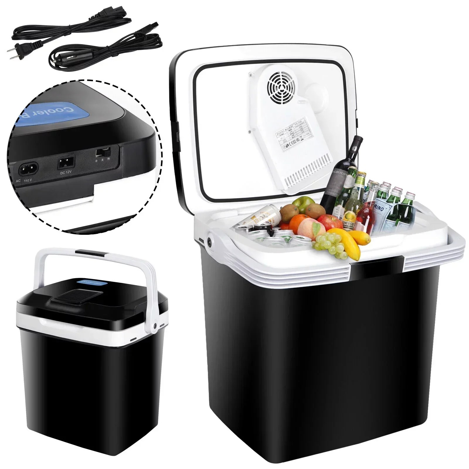 Essential Open Market Portable Iceless Thermoelectric Cooler Warmer Car Electric Refrigerator Mini Fridge Practical