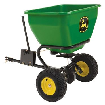 Brand New Standard Goods John Deere 175 lb Tow Behind Broadcast Spreader Distinctive