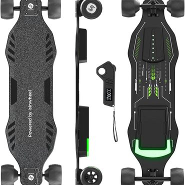 Advanced Direct Source isinwheel V8 Electric Skateboard with Remote, 1200W Brushless Motor, IP54 Waterproof, Electric Longboard Functional