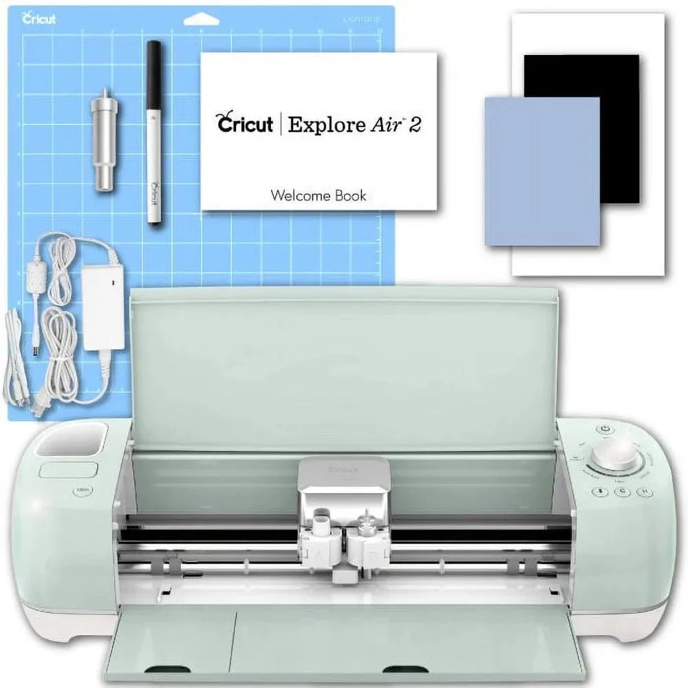 Advanced Fresh Find Cricut Explore Air 2 Machine Bundle Beginner Guide, Tool Kit, Vinyl Pack, Designs & Project Inspiration Original