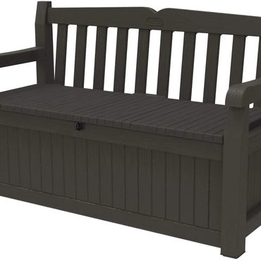 Annual Basic Line Keter Solana 70 Gallon Storage Bench Deck Box Patio Outdoor Brown Improved