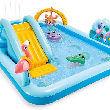 Annual True Basics Inflatable Jungle Adventure Play Center – 96′′ x 78′′ x 28′′ – Kiddie Pool for Ages 2 and Up Improved
