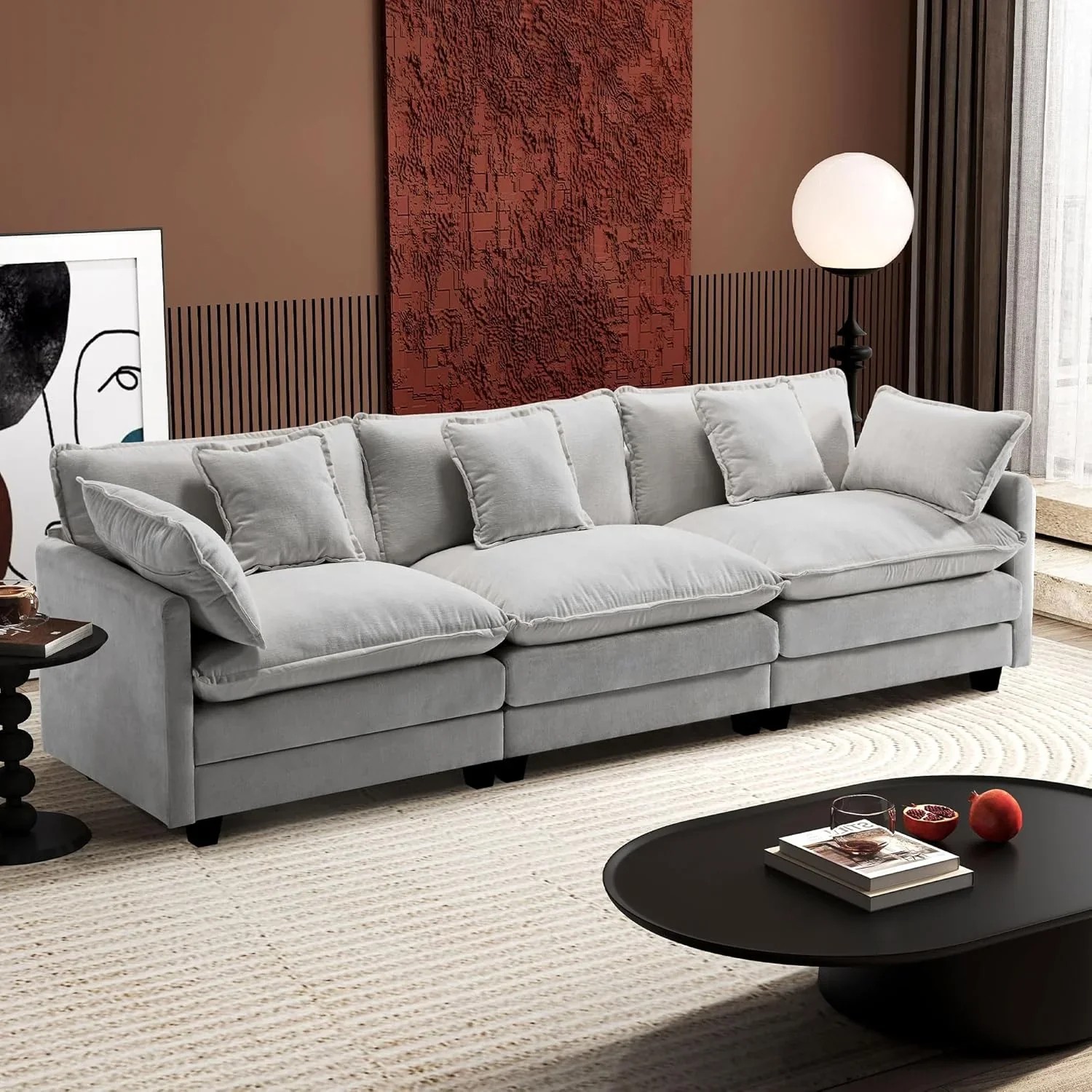 Premium Fresh Find Ihanherry 146" U-Shaped Modern Sofa Modular Sectional Cloud Couch Grey Practical