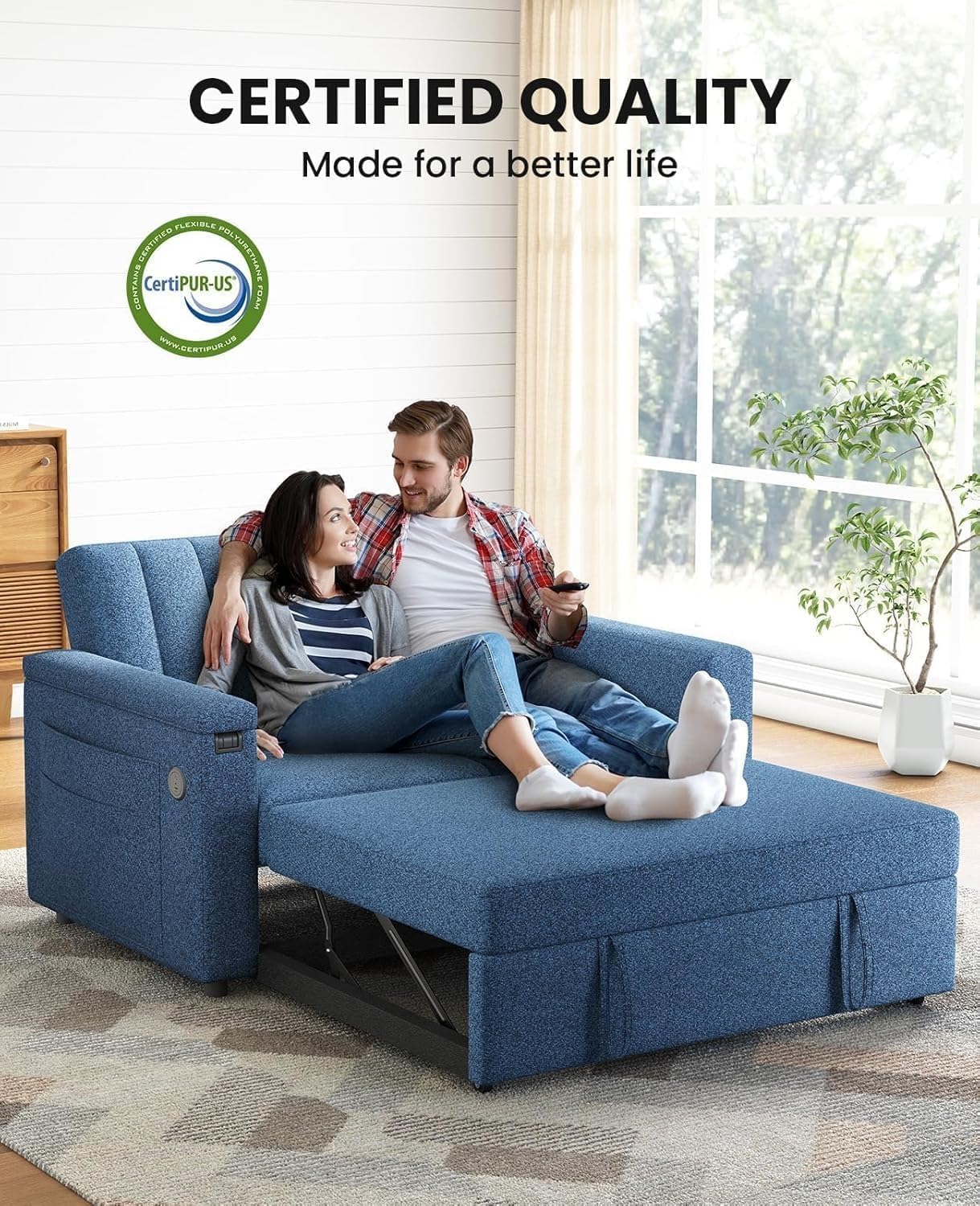 Annual Basic Line Sofa Bed 3-in-1 Convertible Sleeper Sofa Enhanced
