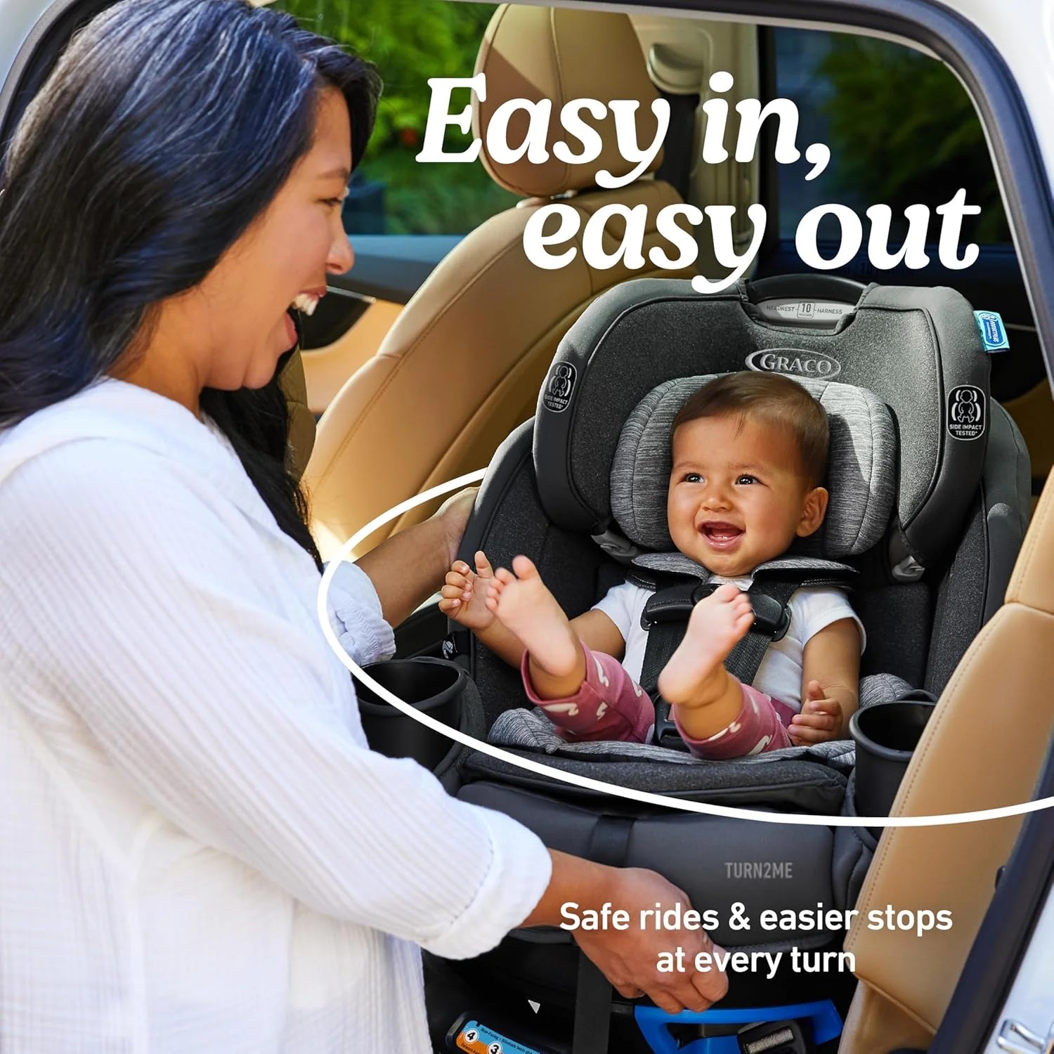 Limited Simple Goods Graco Turn2Me 3-in-1 Rotating Convertible Car Seat, Cambridge Fine