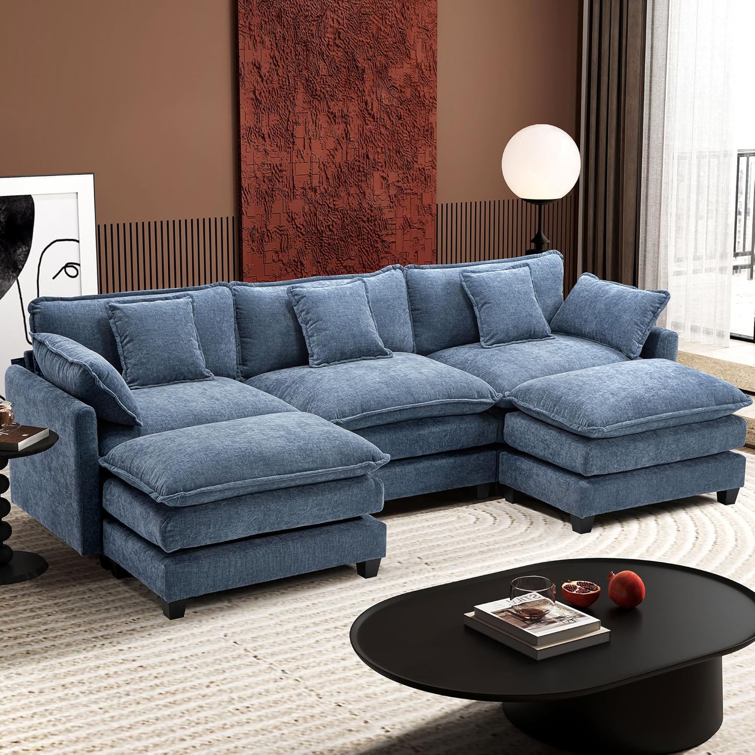 Premium Fresh Find Ihanherry 146" U-Shaped Modern Sofa Modular Sectional Cloud Couch Grey Practical